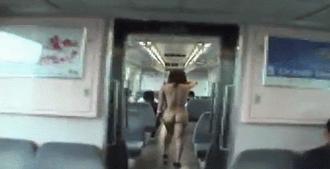 【基地外】「ウェーーーイ」電車内を全裸で闊歩するアホが撮影されるｗｗｗｗｗｗｗｗｗｗｗｗ(※GIFあり)・24枚目